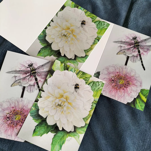 Greeting Cards - Dahlias (individuals)